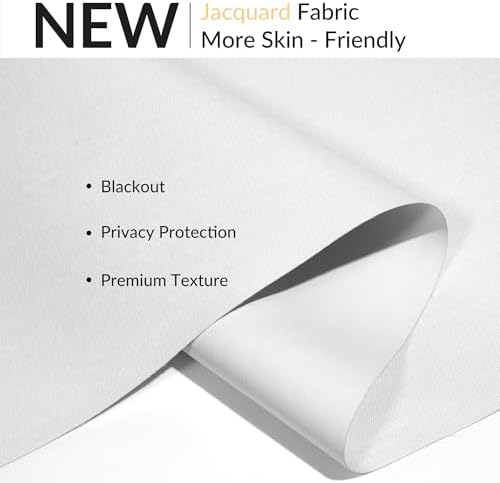 Boolegon Blackout Roller Shades for Windows, Pure White, 34" W x 48" H - Image 2