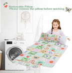 Viviland Toddler Nap Mat, Rolled Sleeping Mats with Pillow and Minky Dot Blanket for Girls, Kids Slumber Bag Nap Mat for Preschool, Daycare, Kindergarten, Travel Camping - Patchwork Flower - Image 7