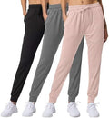 3 Pack Women's Joggers Sweatpants Lounge Pants Yoga Workout Pajama Pockets by RealEssentials