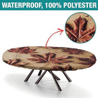 Oval Fitted Tablecloth, Plaid Pattern Printed on Elastic Table Cover, for Parties & Celebrations Holiday Dinners, Fits for 54" x 76" Oval Tables - Image 2