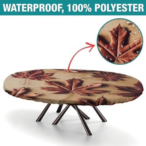 Oval Fitted Tablecloth, Plaid Pattern Printed on Elastic Table Cover, for Parties & Celebrations Holiday Dinners, Fits for 54" x 76" Oval Tables - Image 2