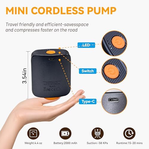 Travel Vacuum Bags for Clothing with Rechargeable Cordless Pump,Vacuum Storage Bags,18 Pack Vacuum Bags,Compression Packing for Clothes,Pillows,Comforters & Travel - Image 5