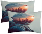 Astronaut Pillowcases King Size Set of 2 - Boys Sunset Forest Pillow Cases with Envelope Closure, Kids Sci Fi Decorative Pillow Covers for Bed Couch, Soft Breathable Microfiber by Unknown