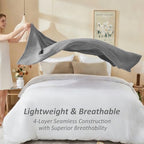 EMME Muslin Cotton Blanket Adults Heather Grey King 108" X 90" - Image 3