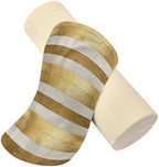 Yoga Bolster Pillow Round Neck Roll Pillow Bed Round Pillow for Baby Cylinder Decorative Pillow Bolster Pillow Covers with Zipper Gold Stripe - Image 2