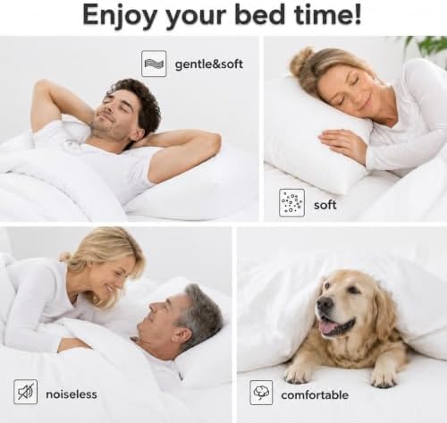 COHOME California King Size Comforter, All-Season Quilted Down Alternative Duvet Insert, Luxury Hotel GentleSoft Comforter with Anti-Clump Tech & 8 Tabs - Reversible - Sage Green 96 x104 inches - Image 6