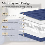 downluxe Down Alternative Blanket for Bed, Glass Beads, King, Navy - Image 4