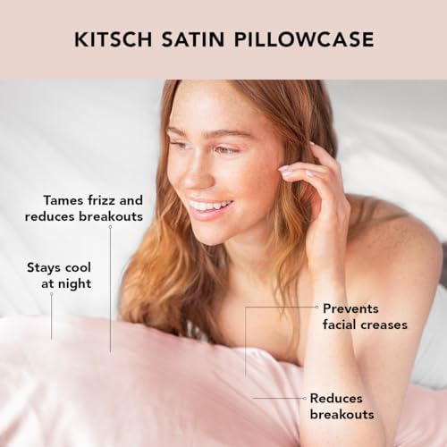Kitsch Satin Pillowcase with Zipper - 2 pcs King Size, Blush - Image 3