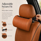 Memory Foam Car Headrest Neck Pillow-2 Pack，Orange - Image 6