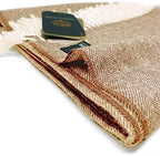 Alpaca Home - 100% Pure Baby Alpaca Eco Herringbone Sofa Throw Blanket, 71" X 51" (Camel)… - Image 2