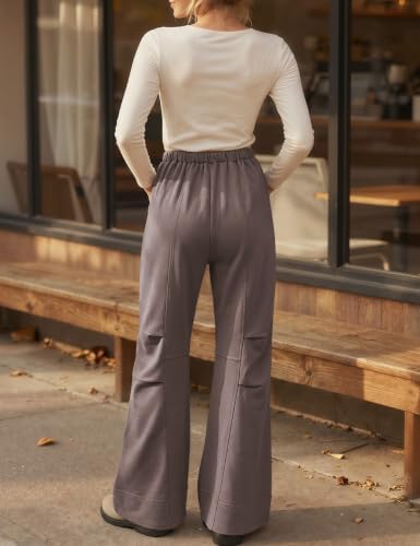 TARSE Womens Wide Leg Lounge Pant Baggy Flare Elastic Waist Sweatpants - Image 2