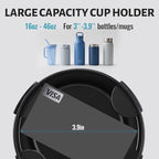 Car Back Seat Organizer with 2 Cup Holders & Tablet Holder, Adjustable Headrest Storage Box with Hook, Fits 5-13 Inch Tablets & Phones, Car Back Seat Organizer for SUV Truck Travel Accessories - Image 4