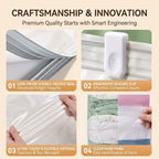 3Pcs No Pump Vacuum Storage Bags, Press Compression Vacuum Seal Bags, Large Capacity Compression Storage Bags For Clothes, Bedding (3PCS 100x80x40cm) - Image 4