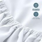 Bare Home Sheet Set Storage Pocket 1800 Ultra-Soft (Twin XL, White) - Image 7