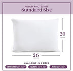 CirclesHome Standard Zippered Pillow Protectors | 100% Cotton Breathable Pillow Covers | Protects Pillows from Dirt, Dust, and Debris | (Standard 20x26 - Set of 6) - Image 6