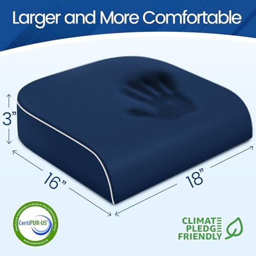 SweetSlubr Seat Cushion, Chair Pad, Memory Foam Tailbone Pain Relief - Image 2