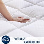 OLANLY Twin XL Quilted Fitted Mattress Pad, Down Alternative Fill, White - Image 3