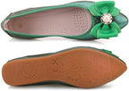 Womens Foldable Ballet Flats Bling Rhinestone Pointed Toe Comfort Slip On Walk Work Loafers Bridal Dress Shoes - Image 5
