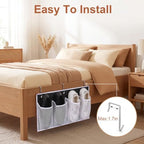 6 Pcs RV Shoe Storage for Bedside, Hanging Shoe Rack with 24 Mesh Pocket - Image 5