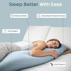 SleepCloud Weighted Body Pillow 8lbs, Cooling Tencel Cover, 48” x 14” XL - Image 2