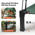 Heeyoo Elevated Dog Bed with Removable Canopy, Portable Dog Cot with Sun Protection Shade Tent, Raised Pet Cooling Cot Bed for Dogs, 42in - Image 3
