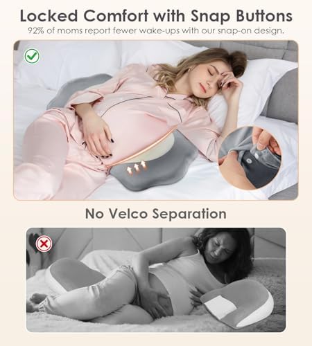 DONAMA Memory Foam Pregnancy Pillow Maternity Wedge Pillow for Side Sleeper - Image 6