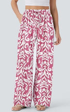PRETTYGARDEN Womens Pants Elastic Waist Striped Lightweight Palazzo Pant - Image 3
