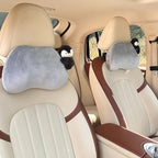 Cute Car Headrest Lumbar Support Seat Cushion, Gray-Pinguin - Image 2