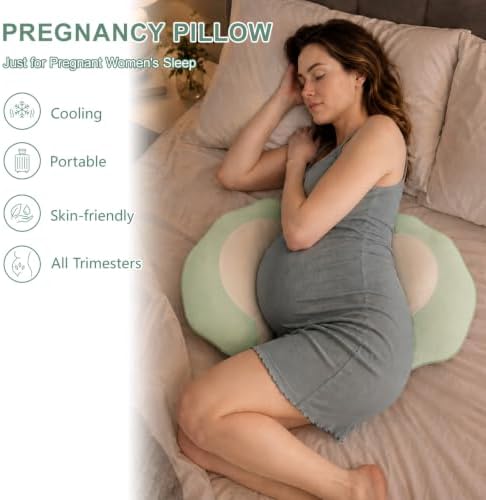 Pregnancy Pillow for Sleeping Cooling Wedge Maternity Body Pillow - Image 4