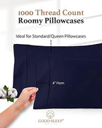 1000 TC Standard Pillowcases Set of 2 100% Egyptian Cotton Pillow Cases - Image 4
