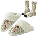 Fuzzy Slippers for Women Washable Cotton Slippers with Crew Socks by Unknown