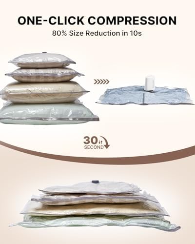 VINTAR 16Pack Space Saver Vacuum Storage Bags for Travel with Cordless Pump - Image 5