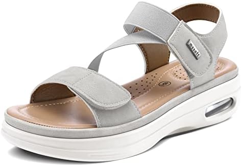 mysoft Women's Comfortable Walking Sandals Platform Wedge Ankle Strap by mysoft