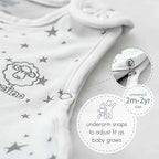 Woolino 4 Season Ultimate Baby Sleep Sack – Merino Wool Baby Sleep Bag, Organic Cotton, Temperature Regulating Wearable Blanket, Adjustable Sleep Sack 2–24 Months, All Season - Star Gray - Image 6