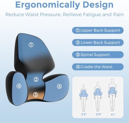 BEBAS Lumbar Support Pillow for Car, Memory Foam Back Cushion for Driving - Image 6
