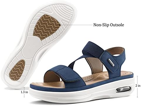 mysoft Women's Comfortable Walking Sandals Platform Wedge Ankle Strap - Image 5