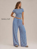Trendy Queen Women's 2 Piece Matching Summer Lounge Set with Pockets - Image 2