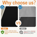 RYB HOME 2 Panels 100% Blackout French Door Curtains Set of 2 - W30 x L69, Natural - No Drill Door Window Curtains Thermal Insulated Privacy Assured Shades for Front Entrance - Image 2
