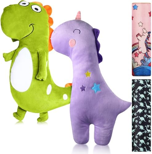 Tuanse 4 Pack Kids Car Seat Belt Covers Dinosaur Seatbelt Pillow by Tuanse