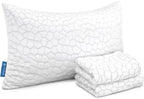 2-Pack Queen Cooling Fiber Pillowcases – Luxury, fits Hotel/Memory Foam/Down Pillows, Smooth Zippers, for hot Sleepers, Machine Washable. - Image 6