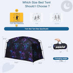 Bed Tent,Portable Privacy Sleeping Bed Canopy,Blackout 90% Drapes for Kids and Adult,Indoor Space Tent with Breathable Large Mesh Windows - Image 4