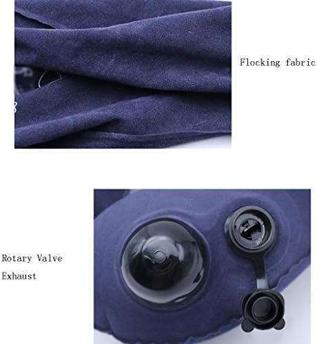 Travel Pillow Push-Button Inflatable U Shaped Neck Pillow for Neck Support Airplanes with Travel Packsack and Luggage Clip(D) - Image 7
