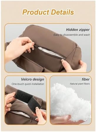 Leather Car Headrest & Lumbar Support Pillow Set - Universal Fit for Enhanced Comfort(Chestnut Brown) - Image 7
