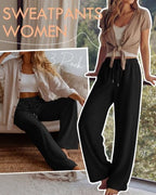 Neer 3 Pack Women's Wide Leg Sweatpants Baggy Pants with Pockets - Image 4