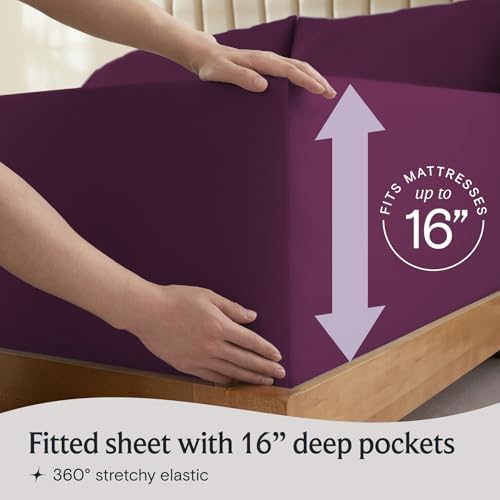 Twin Size Sheets Set, Cooling & Soft Deep Pocket Bed Sheets, 3PC - Image 6