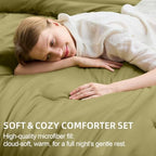 FUANNA California King Comforter Set 7 PCS, Soft Bed Set, Cozy Bed in a Bag - Image 4