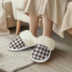 Cotton Slippers With Fluffy Edges House Slippers Non‑Slip Sole - Image 2