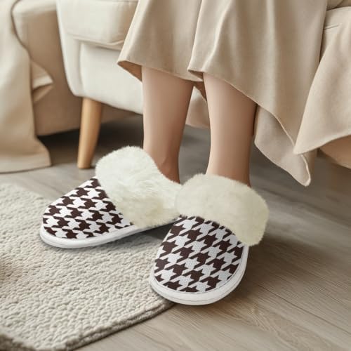Cotton Slippers With Fluffy Edges House Slippers Non‑Slip Sole - Image 2