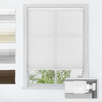 LazBlinds No Drill Cordless Cellular Shades, 29" W x 36" H, White by LazBlinds