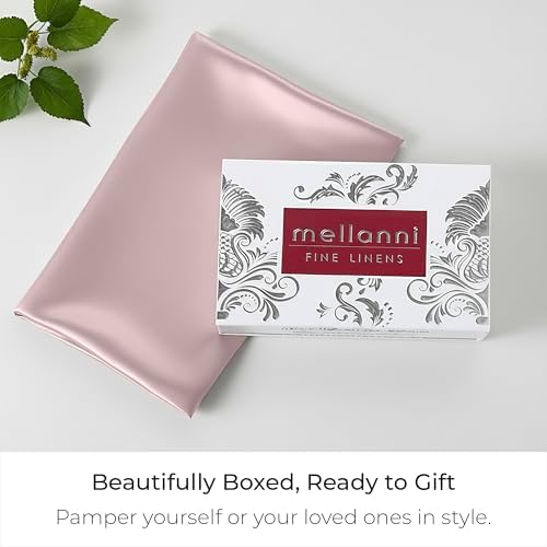 Mellanni Pure Silk Pillowcase Standard Size - Perfect for Hair and Skin - Image 6